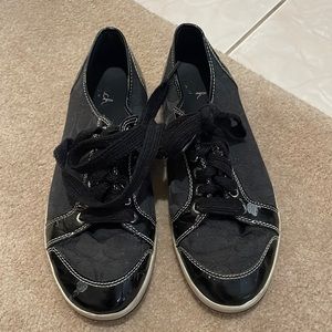 black coach sneakers
